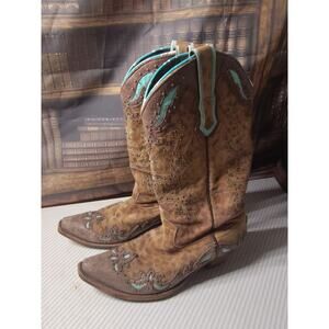 Women's Johnny Ringo JR922-50T Brown Snip Toe Boot Women's Size 6 B